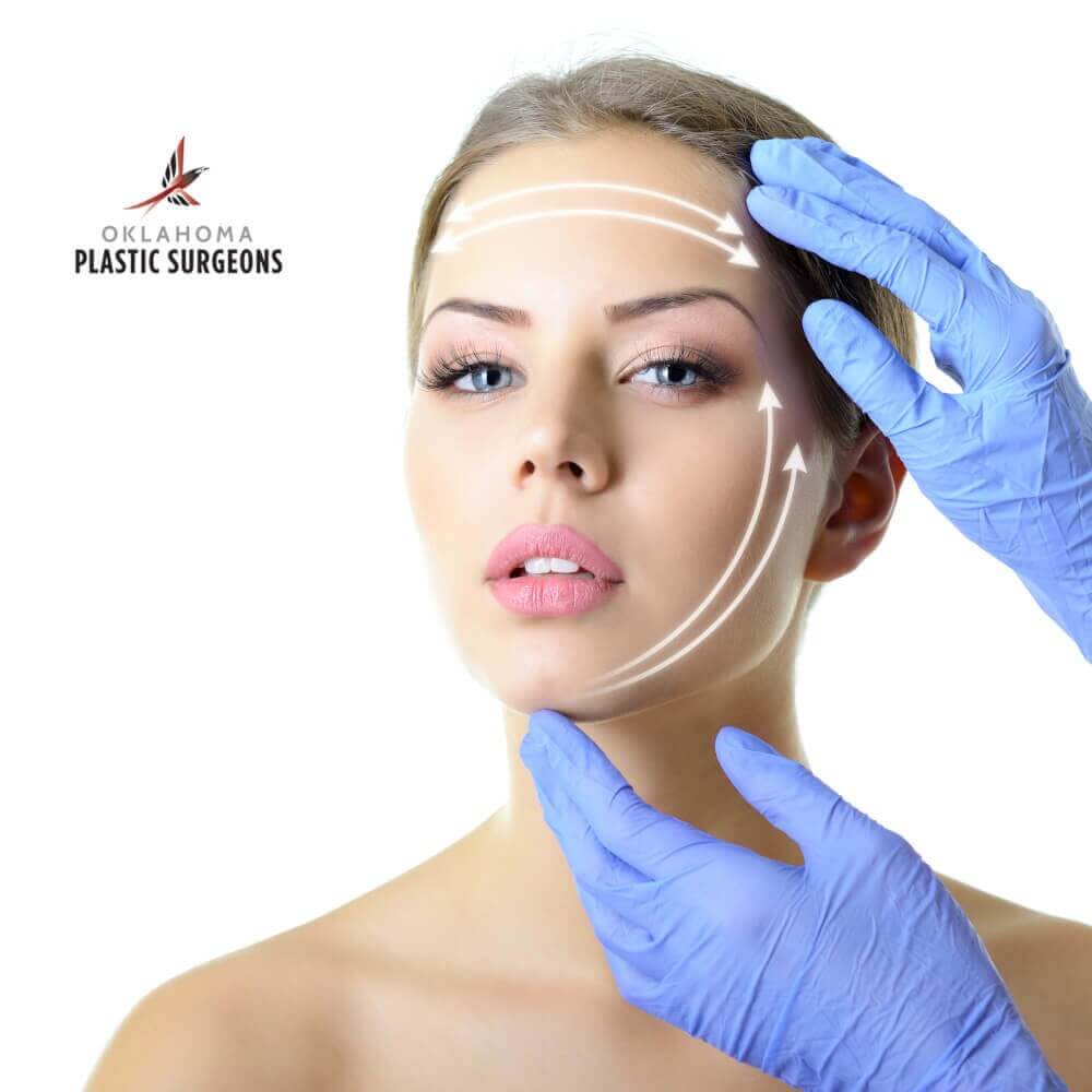 Woman being examined for plastic surgery